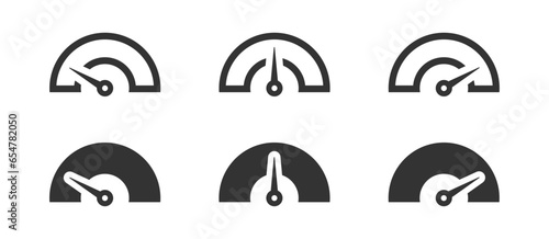 Speedometer icons. Performance icons. Vector illustration