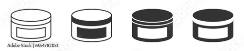 Cosmetic cream icon set. Vector illustration