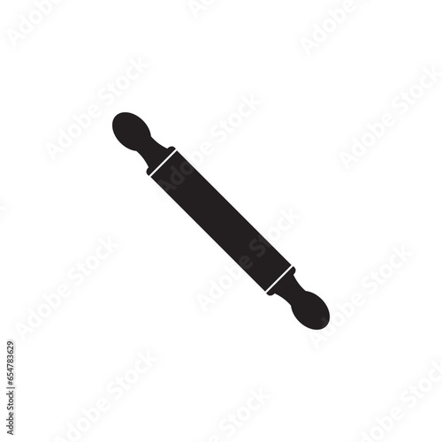 rolling pin icon logo vector design template illustration