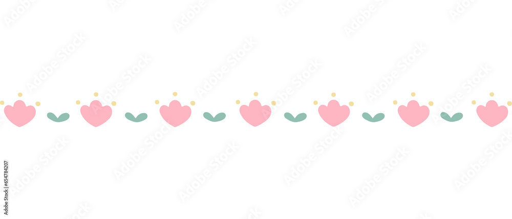Pink Flower Decorative Line Pink Flower Decorative Line