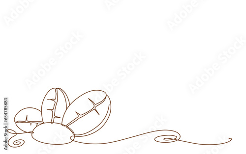 coffee bean line art vector doodle illustration