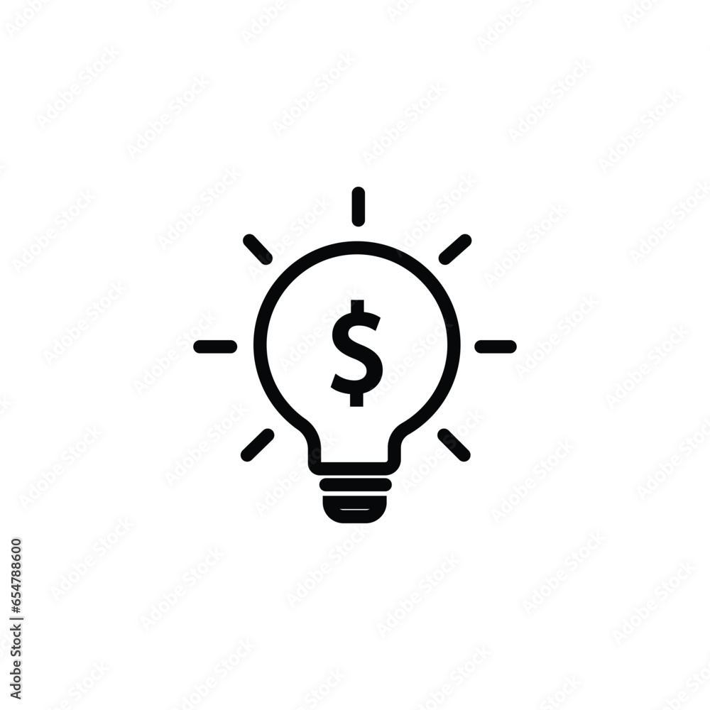 Lightbulb money icon. Illustration vector Lightbulb money icon. Illustration vector