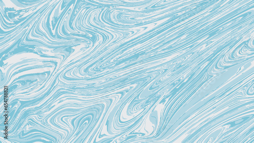 Colorful blue marble effect background acrylic paints