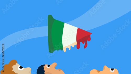 a piece of Italy, people looking down at a piece of pizza, italian pizza