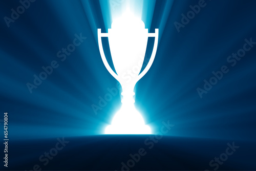 Concept of award with backlighted cup