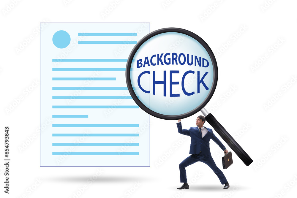 Concept of background security check Concept of background security check