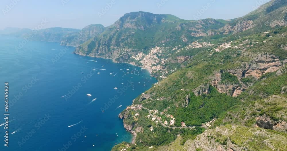 Panoramic view of Positano on the Amalfi Coast, Italy Panoramic view of Positano on the Amalfi Coast, Italy