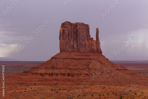 The Monument Valley Navajo Tribal Park in Arizona, USA. View of the West Mitten Butte Monument.