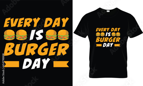 Burger t-shirt design vector graphic.