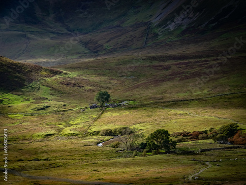 Views around Snowdon with trains running up to the summit photo