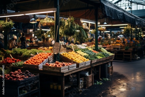 Local produce market, sheltered by a welcoming roof, beckons shoppers