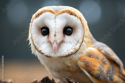 The common barn owls close up reveals its stunning transformational features © Jawed Gfx