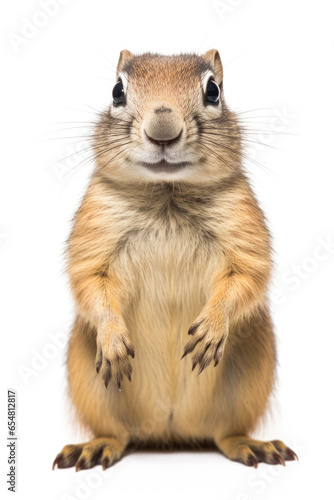 Ground squirrel on a white background