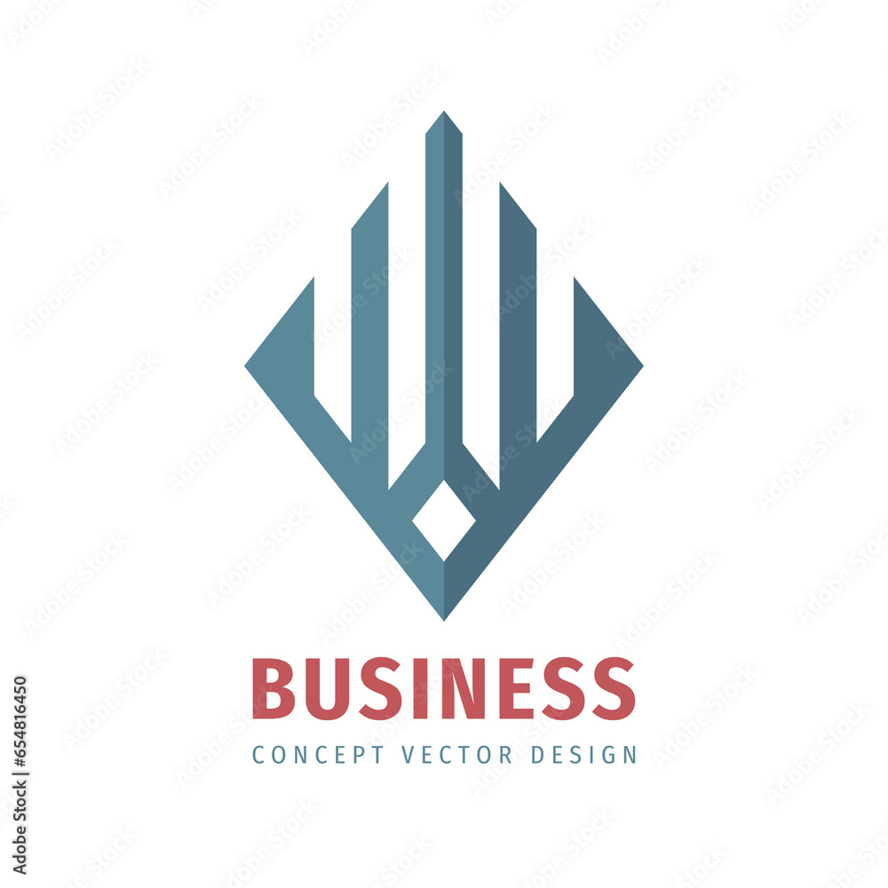 Development business finance concept logo design. Communication sign. Investment symbol. Fintech corporate identity. Vector illustration. Development business finance concept logo design. Communication sign. Investment symbol. Fintech corporate identity. Vector illustration.