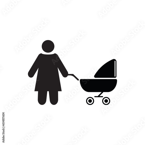 Family  graphic icon. Simple black family icon.