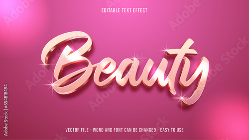 Editable text effect beauty mock up