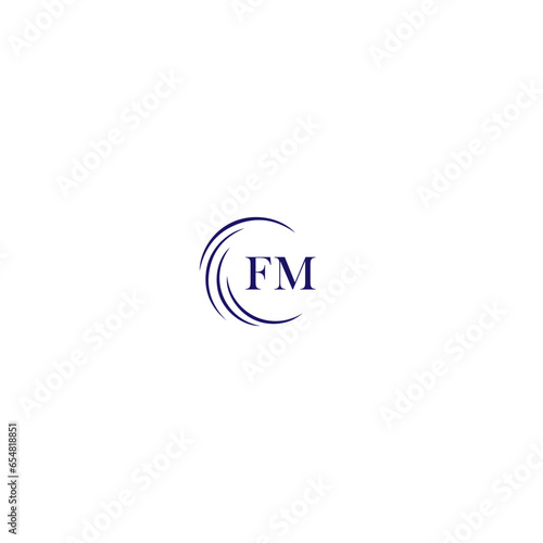 FM logo. F M design. White FM letter. FM, F M letter logo design. Initial letter FM linked circle uppercase monogram logo.