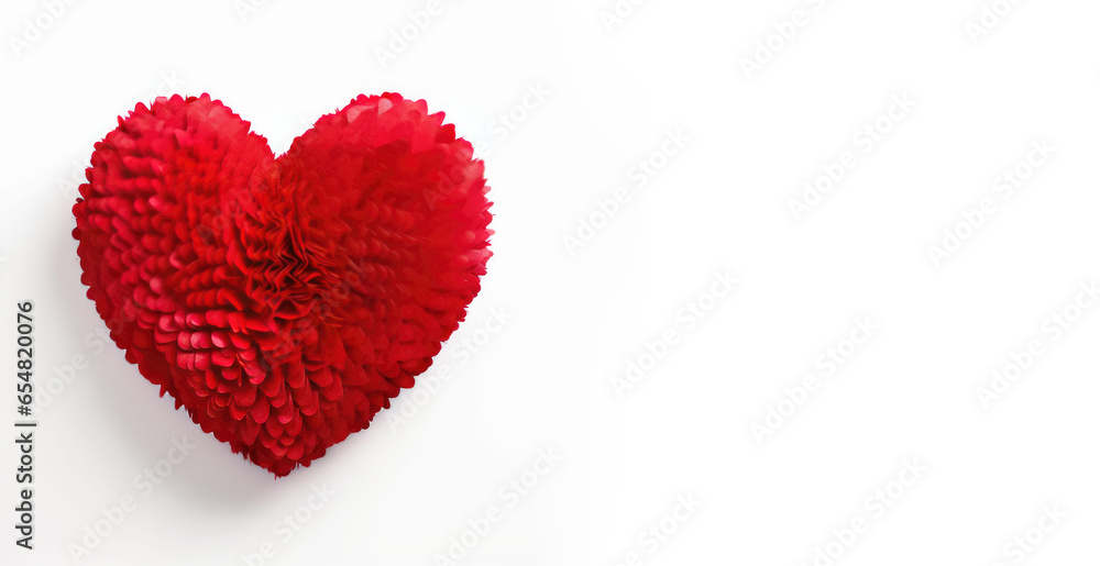Heart on a white background for Valentine's Day