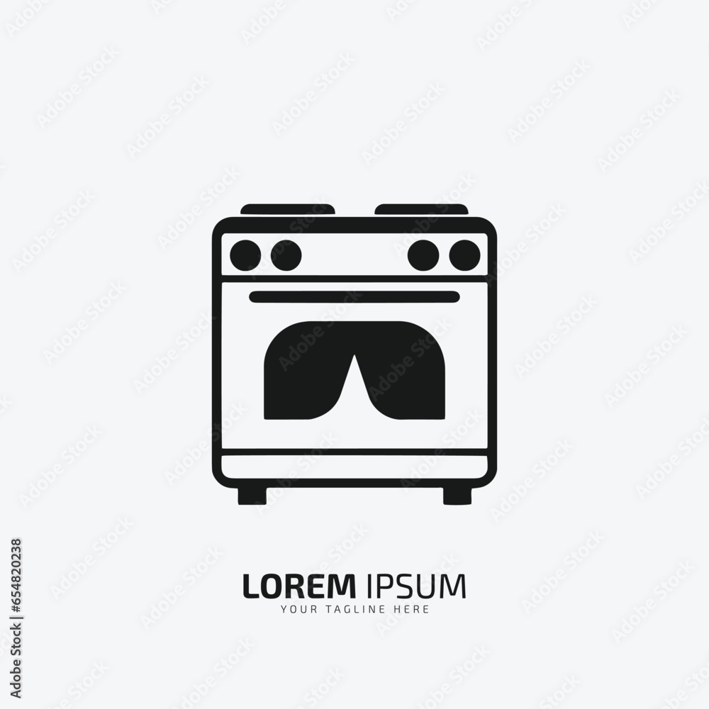 gas stove oven microwave logo design template. Cooking logo vector icon. gas stove oven microwave logo design template. Cooking logo vector icon.