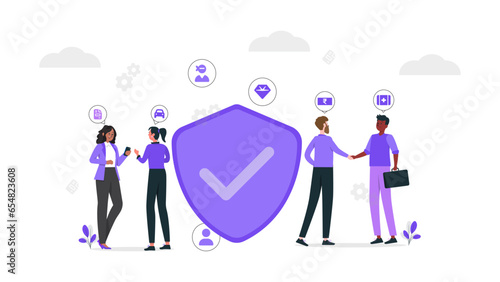 Vector concept for insurances illustration