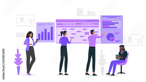 Vector concept for data report analytics illustration © Dilli