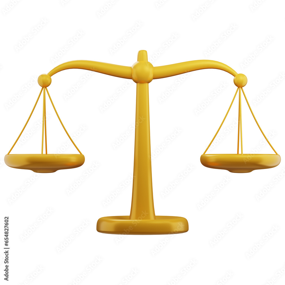 3D Golden Scale Illustration 3D Golden Scale Illustration