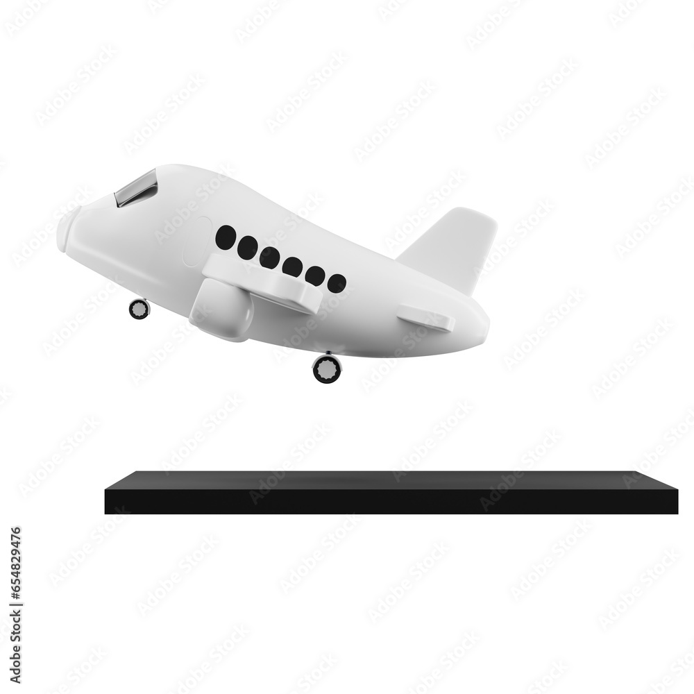 Obraz premium 3D Plane Airplane Take Off Illustration