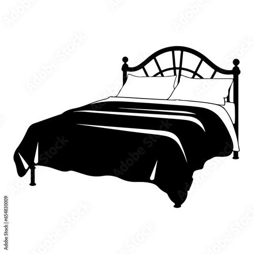 Bed flat vector icon. Hotel flat vector icon. Accommodation flat vector icon, vector graphic illustration.
