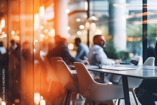 Wallpaper Mural Business office with blurred people casual wear, with blurred bokeh background Torontodigital.ca