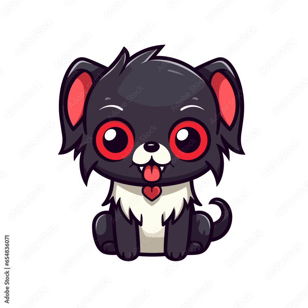 Vector clipart, cute vampire dracula dog vector clipart, fall autumn halloween drawing Vector clipart, cute vampire dracula dog vector clipart, fall autumn halloween drawing