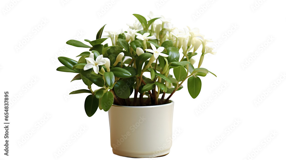 Obraz premium Plante Jasmin de Madagascar (Stephanotis floribunda) avec transparence sans background