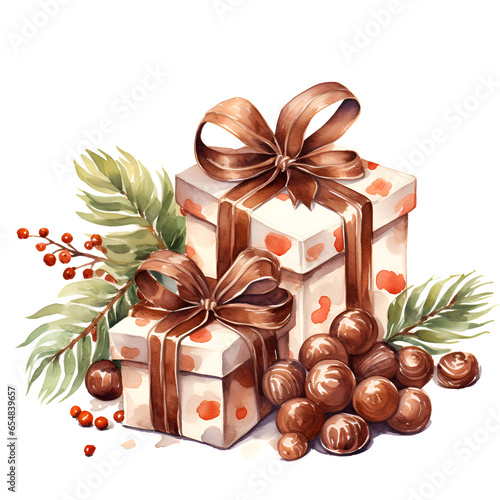 christmas gift box with ribbon © Dumitru