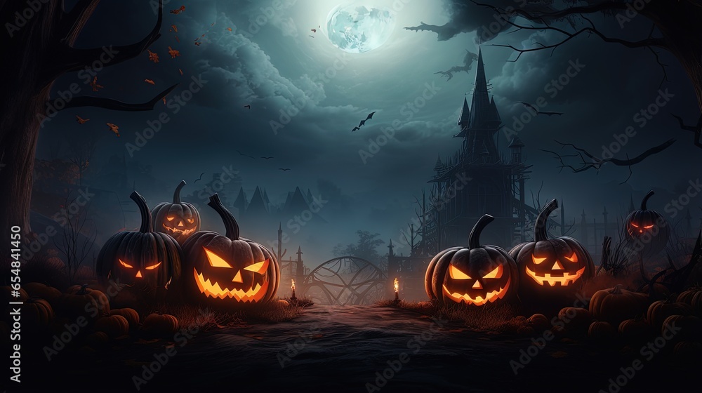 Halloween web header with space for text Halloween web header with space for text