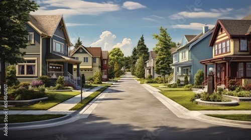 Suburban housing street