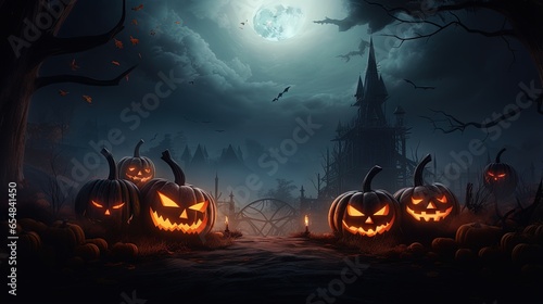 Halloween web header with s...
