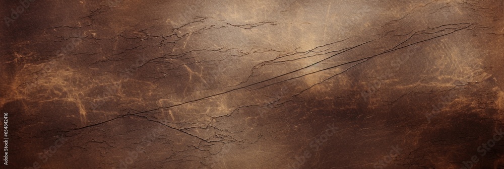 Fototapeta premium Rustic Brown Scratched Texture: A rough, grainy web banner background, where the earthy tones and textured details converge, offering a compelling visual narrative with an organic touch