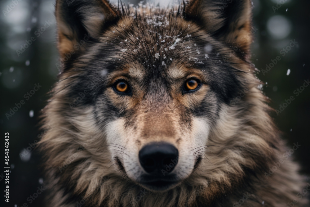 Obraz premium Gray wolf in the wild