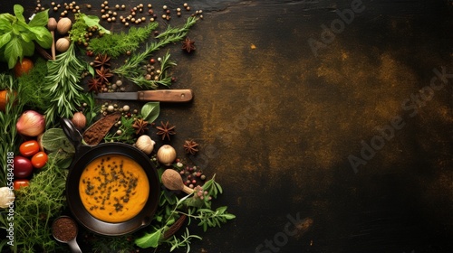 Top view of a food backgrou...