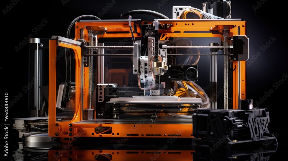3D printer for industrial use with printed components