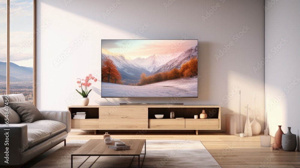 Modern living room with a television Modern living room with a television