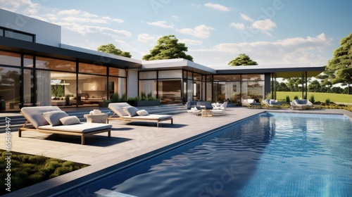 3D rendering of a luxurious...