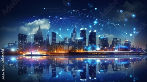 Smart city concept with IT ...