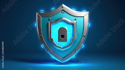 Cyber security concept 3D p...