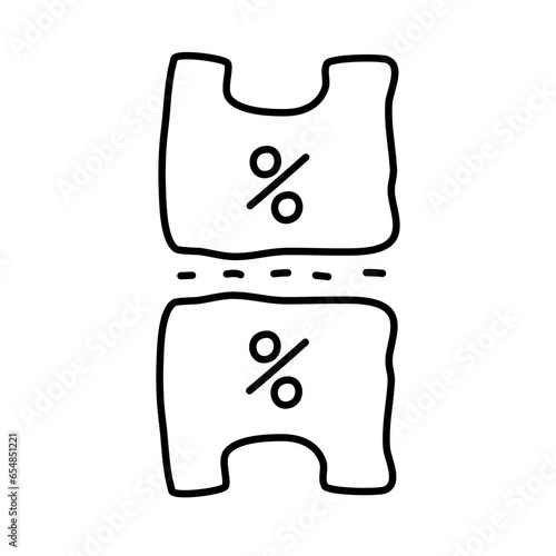 discount tag of vocation traveling doodle icon