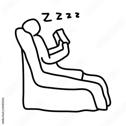 relax of vocation traveling doodle icon