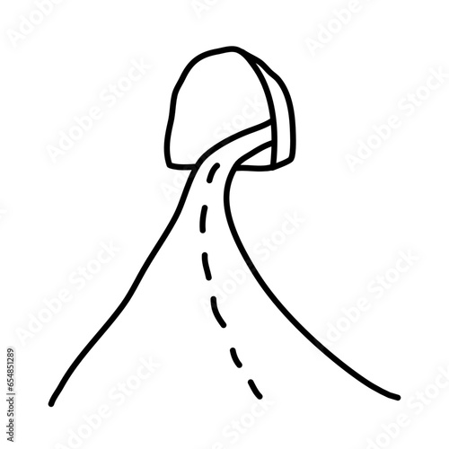 tunnel of vocation traveling doodle icon