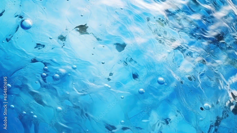Blue water caustics background seen from above Blue water caustics background seen from above