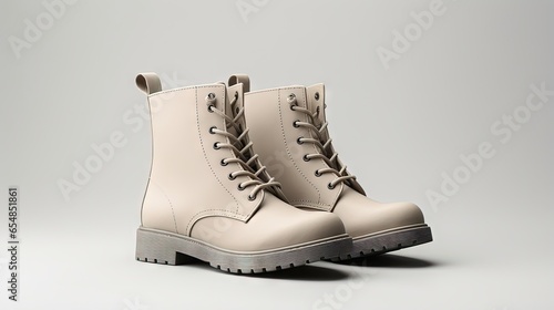 Fashionable beige leather b...