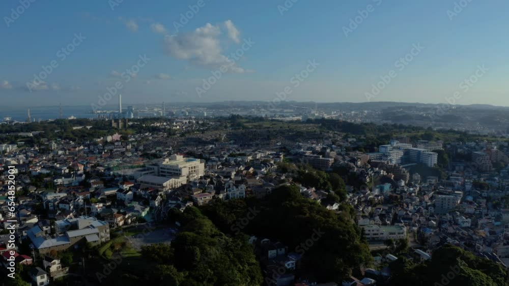The aerial view of Yokohama The aerial view of Yokohama