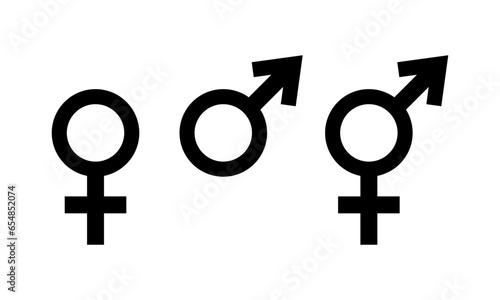 Gender icons: male, female, gender neutral person. EPS10